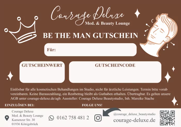 Geschenkgutschein Be the Man